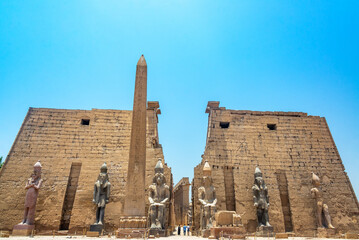 Entrance to Luxor Temple in Luxor, Egypt - 753041907