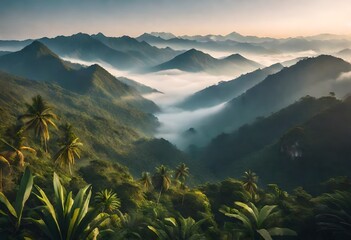 sunrise in the mountains, rivers, sky, clouds, forest