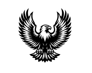Obraz premium Eagle engravement vector illustration emblem