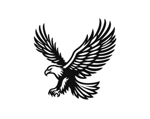 Eagle engravement vector illustration emblem