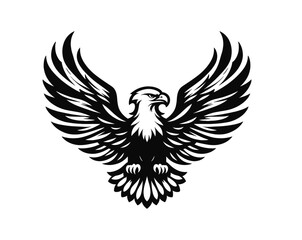 Eagle engravement vector illustration emblem