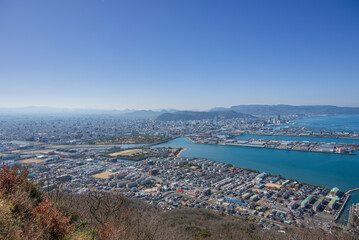 屋島展望台から眺める高松の町