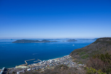 屋島展望台から見た瀬戸内の風景