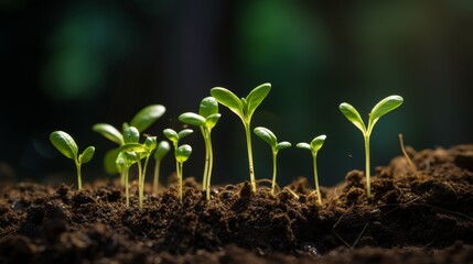 Seedling growth timelapse green sprouts fast motion - obrazy, fototapety, plakaty