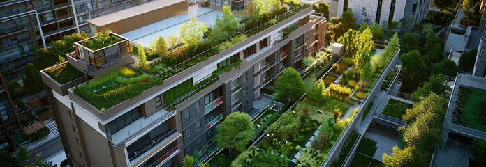 Obraz premium Green Roofs Transforming Urban Development