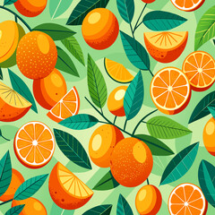 pattern with oranges