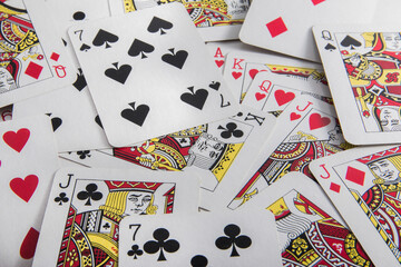 Cuadro completo con cartas de póker