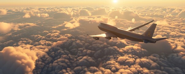  Airliner soaring above the clouds