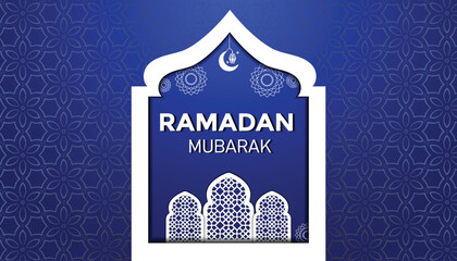 Ramadan Kareem Islamic design with traditional lantern for Islamic greeting background