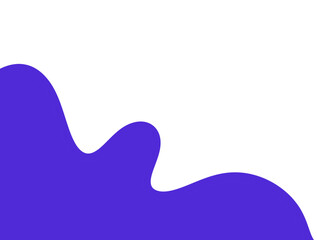 corner purple patch on transparent background clipart left bottom corner, wavy rounded purple overlay