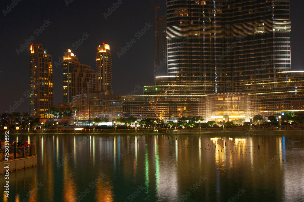 Wall mural  High rise buildings and streets in Dubai, UAE