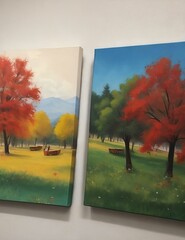 Two painted landscapes