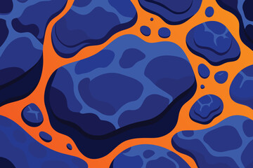 Blue abstract lava stone texture vector background