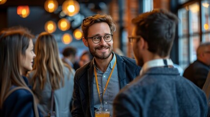 Fototapeta premium A dynamic networking event for entrepreneurs