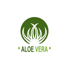 Aloe vera logo illustration template design