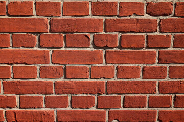 Naklejka premium Struktura tło ściana czerwona cegła vintage Old red brick wall stara czerwona cegłą