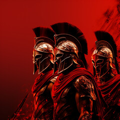 Spartan soldiers.