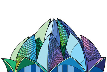 Futuristic Building Vector Illustration. 2030 Buildings Illustration. Luxury Building Vector Illustration.