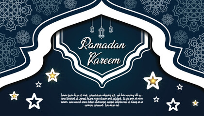 Vector Background Design for Islamic Ramadan celebration