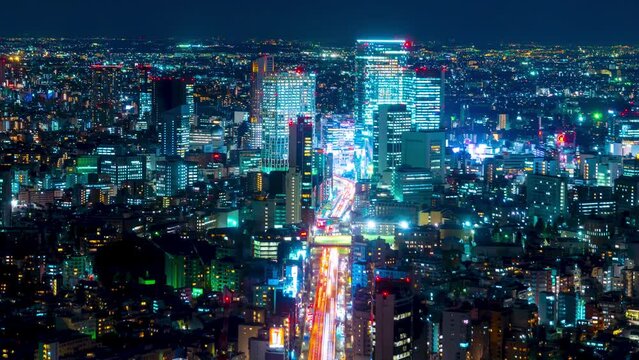 渋谷夜景タイムラプス