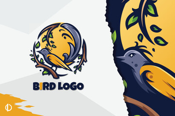 Modern Bird logo design, All elements in this template are fully editable, Vector design.