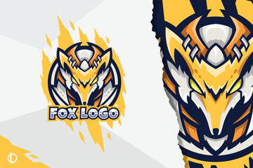 Modern Fox logo design, Mascot & Esports Design, All elements in this template are fully editable, Vector design.
