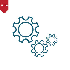 Gear icon vector logo template