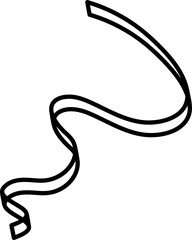 Ribbon bold line. Decoration for holiday party