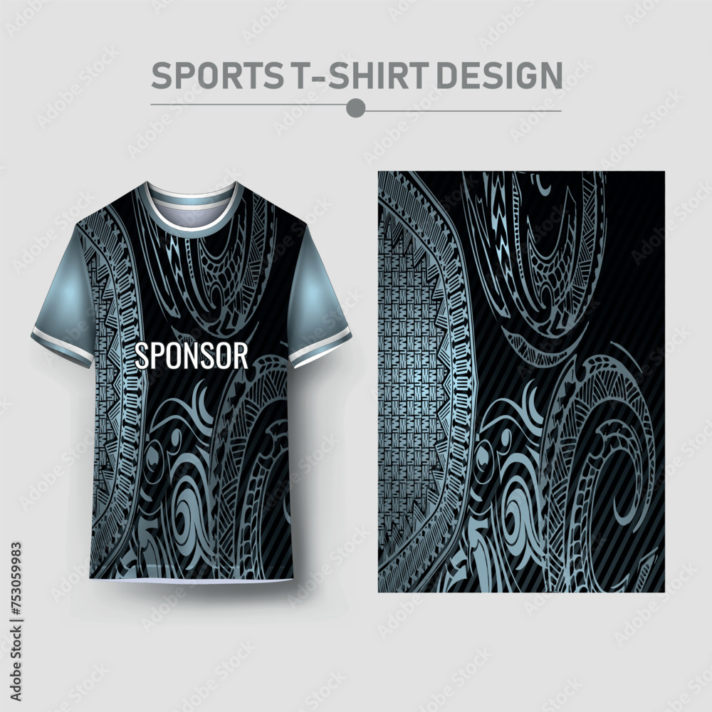Wall mural Sports jersey and background Design - Wall murals