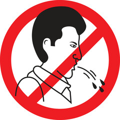 No spitting sign vector eps 10