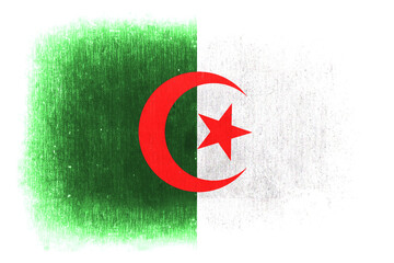 Algeria painted flag