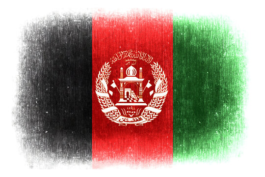 Afghanistan painted flag