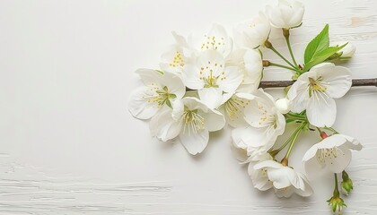 Beautiful minimalistic white spring abstract background with soft pastel colors and elegant design