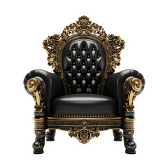 Beautiful throne isolated on white.