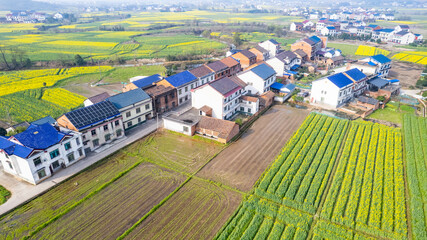Aerial photography of the beautiful new countryside in You County, Hunan