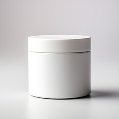 White Cylindrical Box Photography with Clean Background