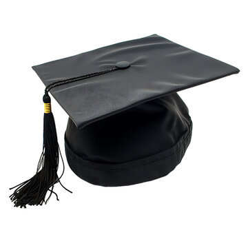 Graduation hat on transparent background