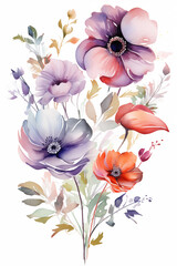 Elegant Watercolor Floral Graphic Design Theme
