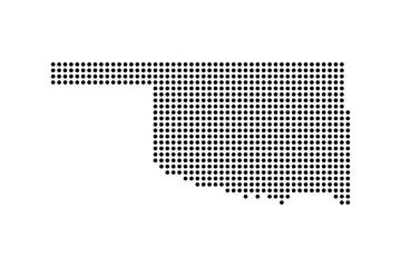 Obraz premium Oklahoma state map in dots