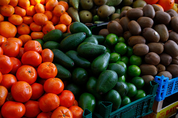 fruits and vegetables at the kiwi market