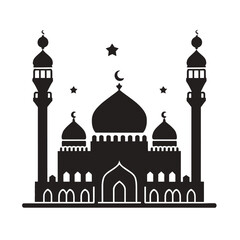 Islamic Mosque Vector Design illustration, Masjid Vector.