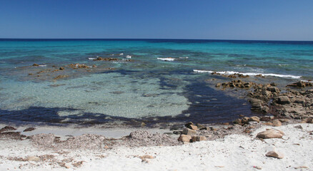 The beautiful beach of Berchida in Siniscola in Sardinia, Italy