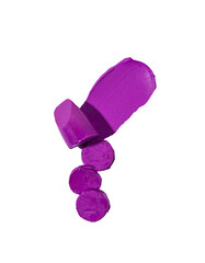 Various lipstick swatch stroke isolated on white