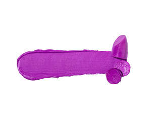 Various lipstick swatch stroke isolated on white