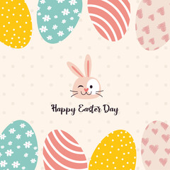 happy easter day, easter bunny, easter eggs, easter greeting