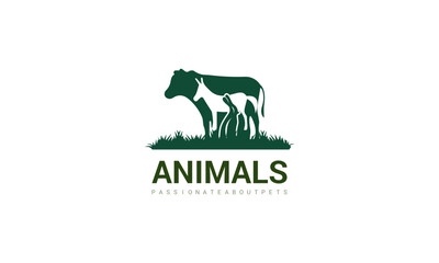 animal farm logo icon and template illustration.