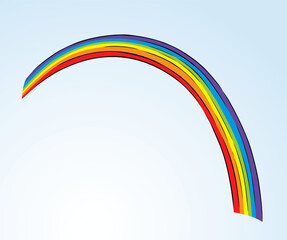 Beautiful vector vivid colorful rainbow