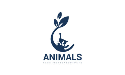 duck logo Template Vector Icon Stock Vector,