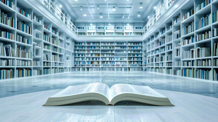 In the Quiet of the Library, Books Stand as Sentinels of Knowledge, A Realm Where Every Page...