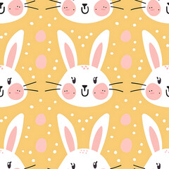 easter pattern with rabbits